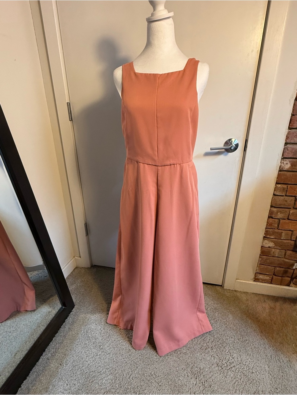 Sleeveless Wide-Leg Jumpsuit in Dusty Rose